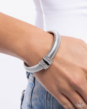 Load image into Gallery viewer, Tailored Transit White Coil Bracelet