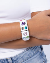 Load image into Gallery viewer, Planned Polka Dots White Hinged Bracelet