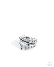 Load image into Gallery viewer, Captivating Crisscross Green Ring
