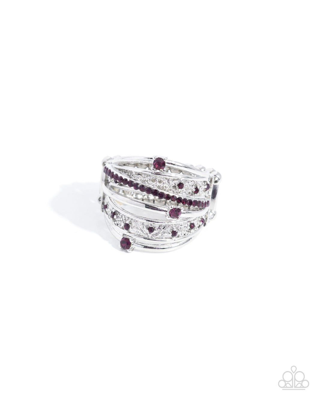 Captivating Crisscross Purple Ring