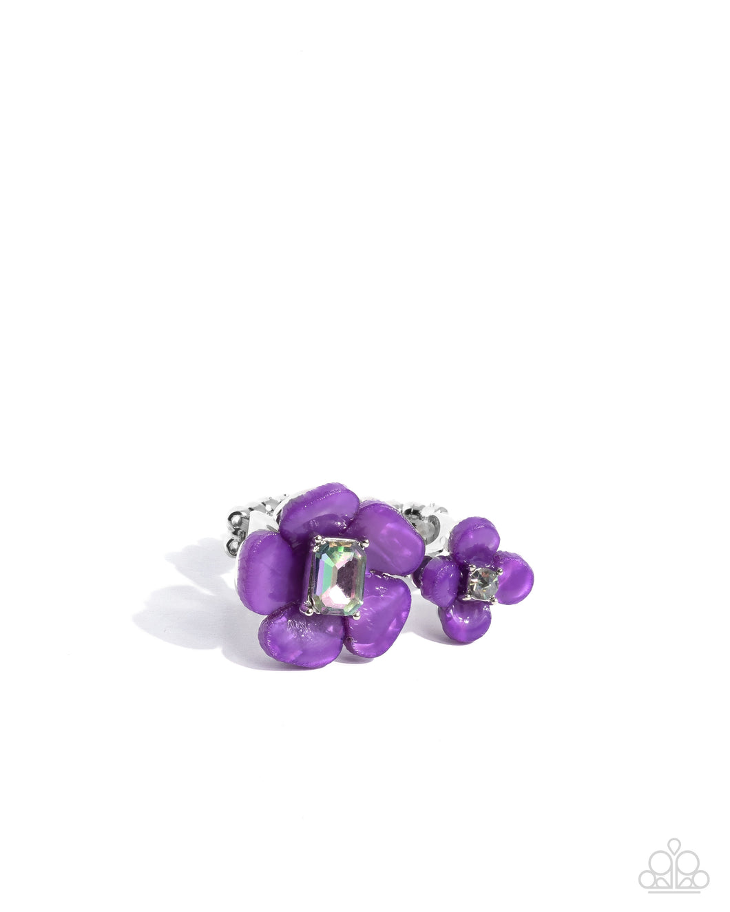 Delicate Duo Purple Skinny Band Ring
