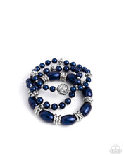 Load image into Gallery viewer, Smooth Stacks Blue Bracelet