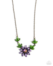 Load image into Gallery viewer, Blossoming Baseline Brass Necklace