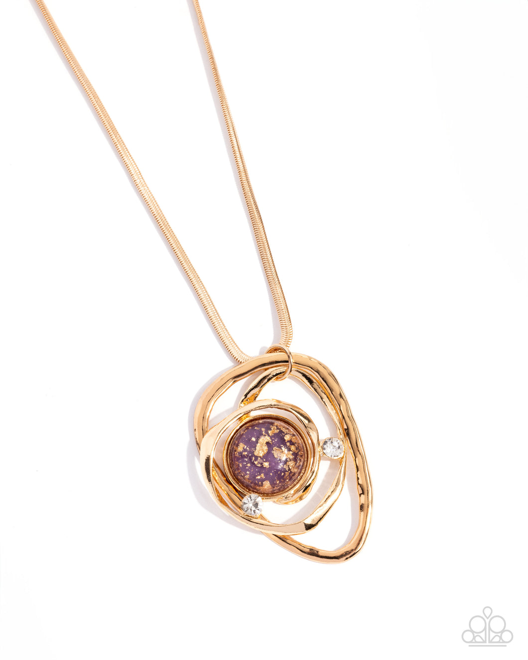 Abstract Advance Purple Necklace