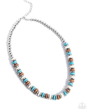 Load image into Gallery viewer, Straightforward Stones Blue Necklace