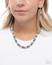 Load image into Gallery viewer, Straightforward Stones Blue Necklace