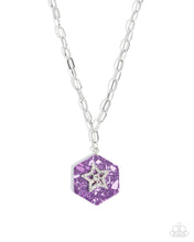 Load image into Gallery viewer, Stellar Sediment Purple Necklace