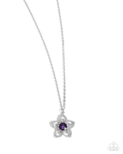 Load image into Gallery viewer, Floral Flow Purple Necklace