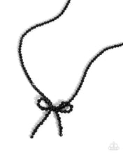 Load image into Gallery viewer, Somebody I Used to Bow Black Necklace