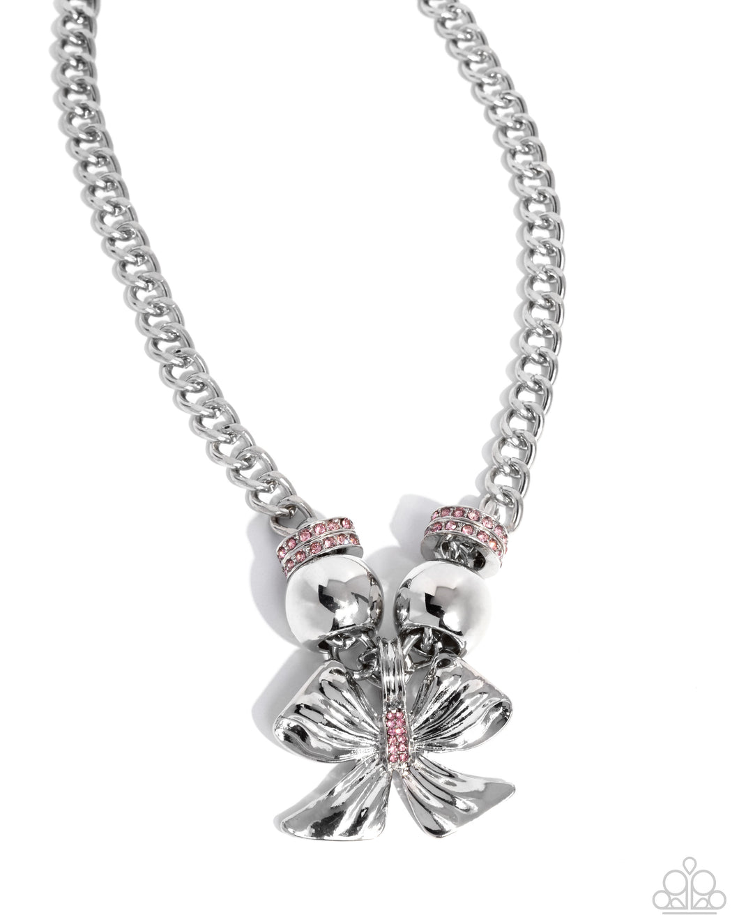 Big Deal Bow Pink Necklace