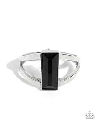 Pick-Me-Up Pizzazz Black Hinged Bracelet