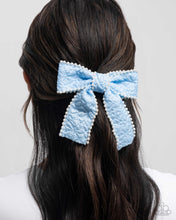 Load image into Gallery viewer, Coquette Charm Blue Hair Clip