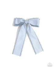 Load image into Gallery viewer, Checkered Chic Blue Hair Clip