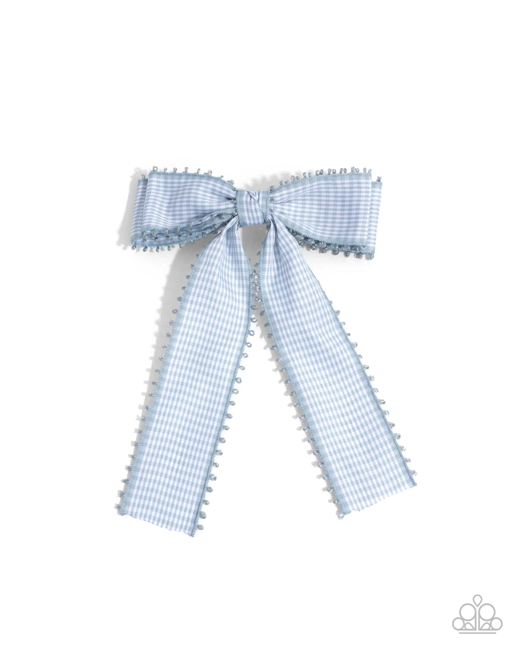 Checkered Chic Blue Hair Clip