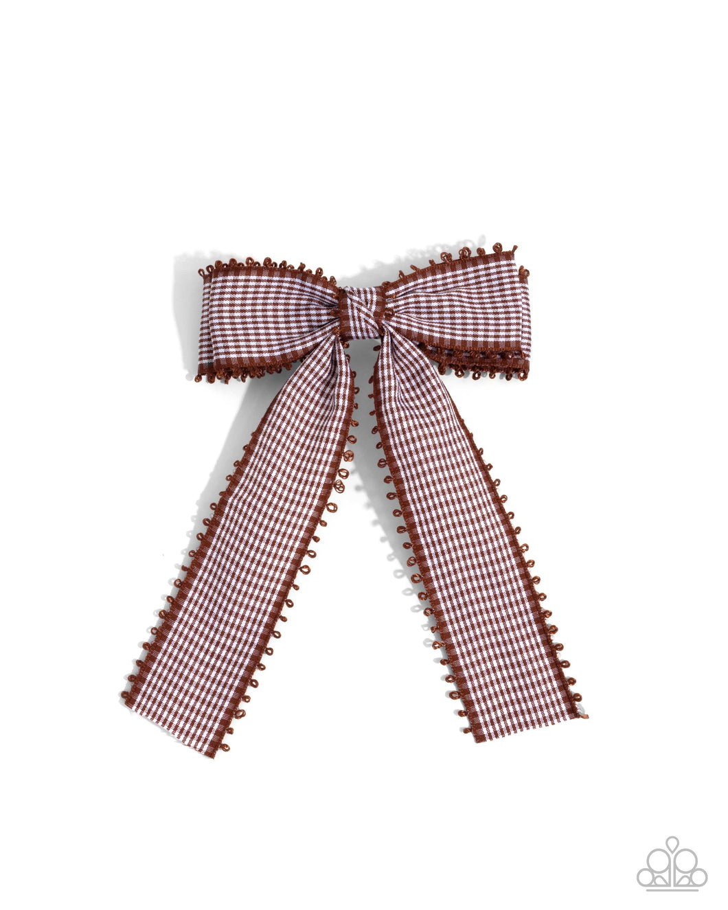 Checkered Chic Brown Hair Clip