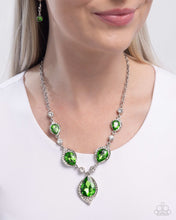 Load image into Gallery viewer, SPADES of Shimmer Green Necklace