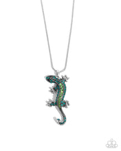 Load image into Gallery viewer, Shimmery Salamander Green Necklace