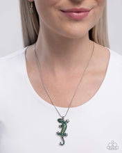 Load image into Gallery viewer, Shimmery Salamander Green Necklace