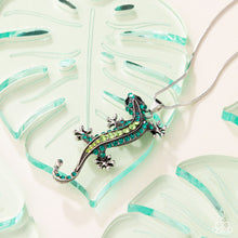 Load image into Gallery viewer, Shimmery Salamander Green Necklace