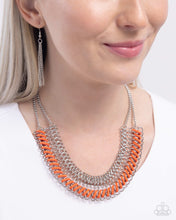 Load image into Gallery viewer, Commanding Connections Orange Necklace