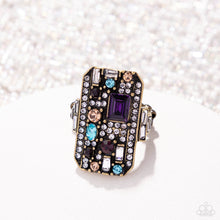 Load image into Gallery viewer, Princess Pattern Brass Skinny Band Ring