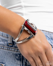 Load image into Gallery viewer, Pick-Me-Up Pizzazz Red Hinged Bracelet