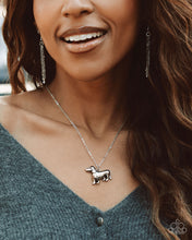 Load image into Gallery viewer, Darling Dachshund Silver Necklace