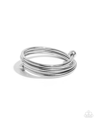 Calmly Coiled Silver Coil Bracelet