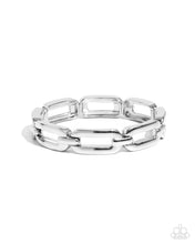 Load image into Gallery viewer, Symmetrical Sheen Silver Bracelet