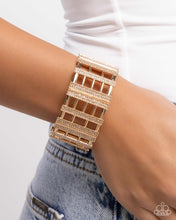 Load image into Gallery viewer, Vertical Vanity Gold Bracelet