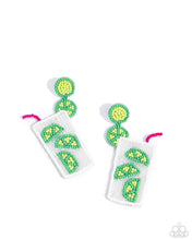 Load image into Gallery viewer, Lavish Limes Green Seed Bead Earrings