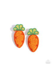 Load image into Gallery viewer, Carefree Carrot Orange Seed Bead Earrings