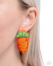 Load image into Gallery viewer, Carefree Carrot Orange Seed Bead Earrings
