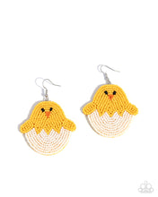 Load image into Gallery viewer, Capricious Chick Yellow Seed Bead Earrings