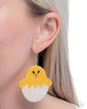 Load image into Gallery viewer, Capricious Chick Yellow Seed Bead Earrings