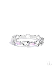 Load image into Gallery viewer, Heartfelt Headline Pink Hinge Bracelet