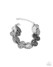 Load image into Gallery viewer, Hammered Hangout Silver Bracelet