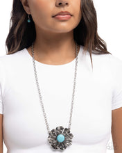 Load image into Gallery viewer, Floral Form Blue Necklace