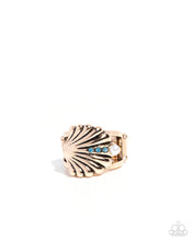 Load image into Gallery viewer, Seashell Side Blue Ring