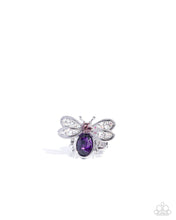 Load image into Gallery viewer, Bedazzled Bee Purple Ring