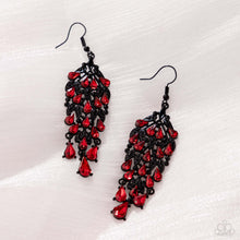 Load image into Gallery viewer, Fringe Film Red Earrings