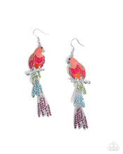 Load image into Gallery viewer, Parrot Pull Orange Earrings
