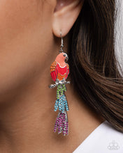 Load image into Gallery viewer, Parrot Pull Orange Earrings