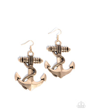 Load image into Gallery viewer, Adorable Anchor Gold Earrings