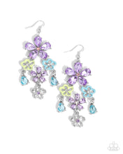 Load image into Gallery viewer, Floral Fountain Purple Earrings