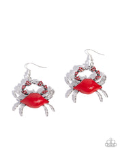 Load image into Gallery viewer, Colorful Crab Red Earrings