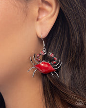 Load image into Gallery viewer, Colorful Crab Red Earrings