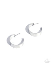 Load image into Gallery viewer, Sleek Secret Silver Hoop Earrings