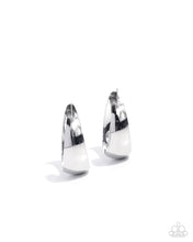 Load image into Gallery viewer, Subtle Sheen Silver Hoop Earrings