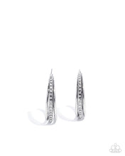 Load image into Gallery viewer, Commanding Culture White Hoop Earrings